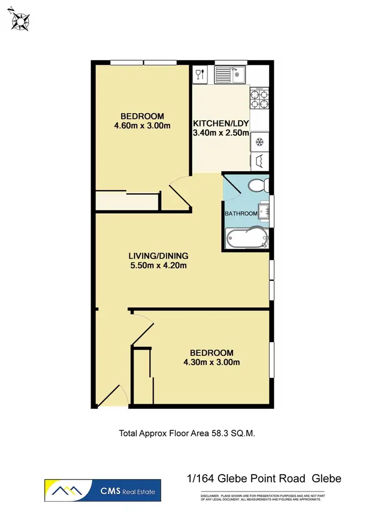 Floorplan of Homely apartment listing, 1/164 GLEBE POINT ROAD, Glebe NSW 2037
