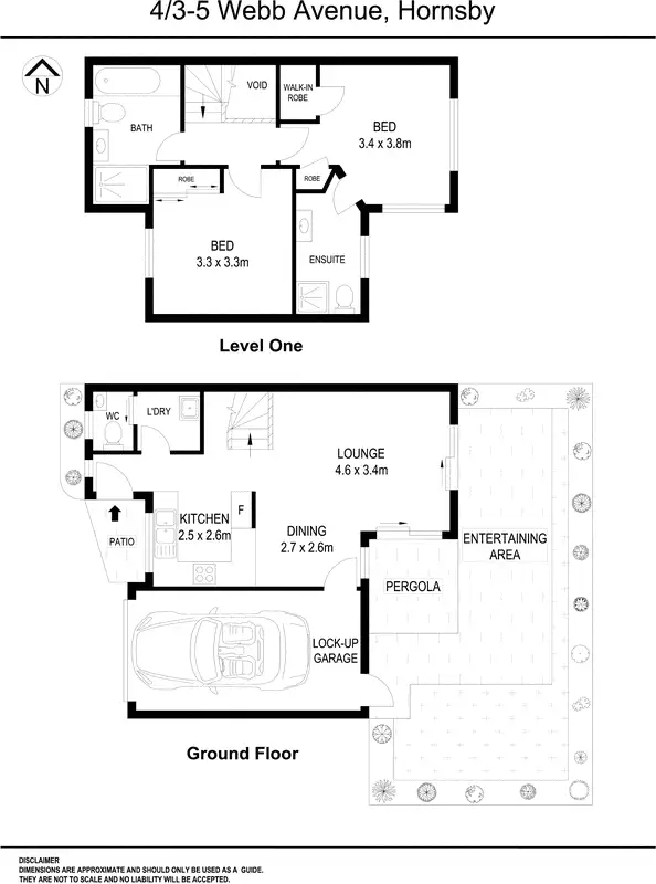Floorplan of Homely townhouse listing, 4/3-5 Webb Avenue, Hornsby NSW 2077