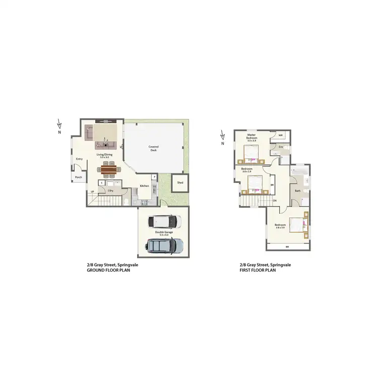 Floorplan of Homely townhouse listing, 2/8 Gray Street, Springvale VIC 3171