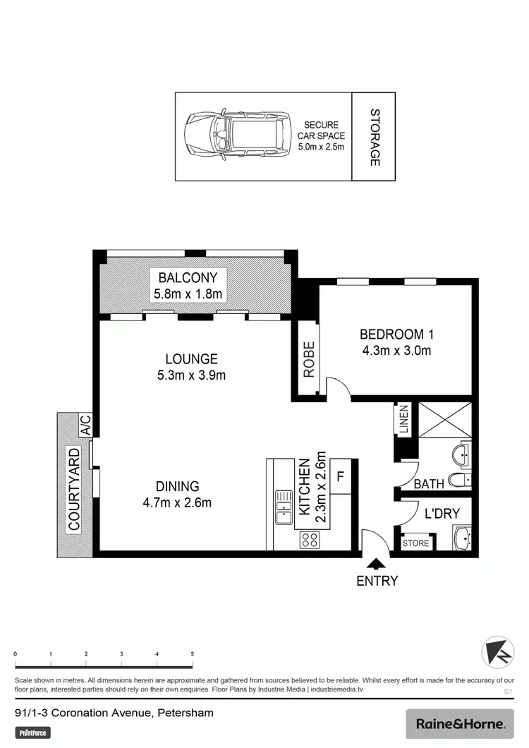Floorplan of Homely apartment listing, 91/1 Coronation Ave, Petersham NSW 2049