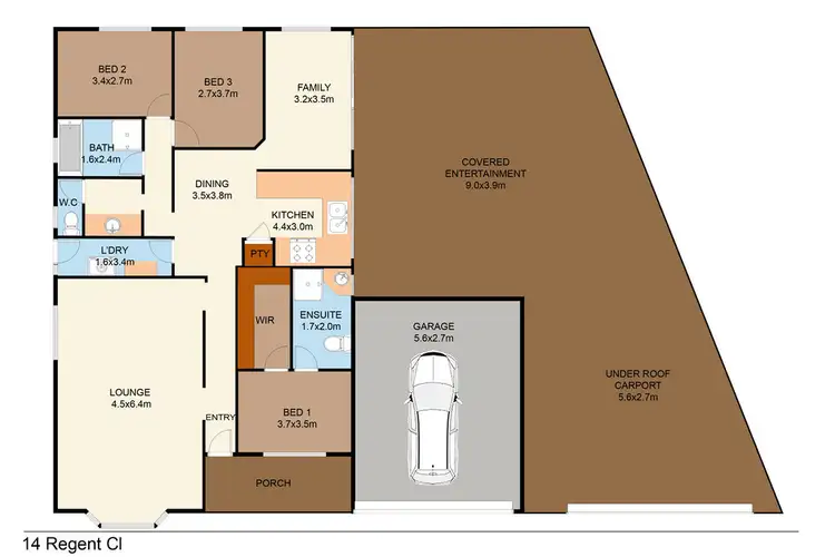 Floorplan of Homely house listing, 14 Regent Grove, Blakeview SA 5114