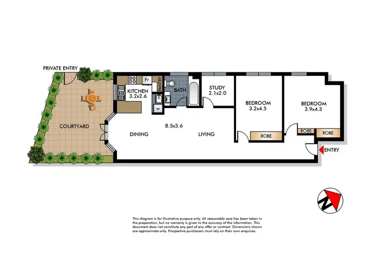 Floorplan of Homely apartment listing, 1/47 Sir Thomas Mitchell Road, Bondi Beach NSW 2026
