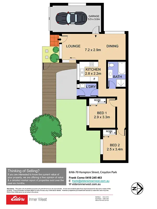 Floorplan of Homely townhouse listing, 8/66-70 Hampton Street, Croydon Park NSW 2133