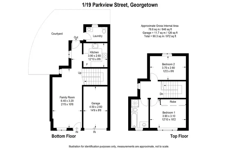 Floorplan of Homely unit listing, 1/19 Parkview Street, Georgetown NSW 2298