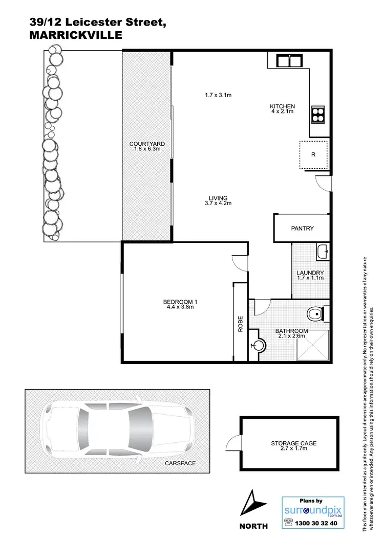 Floorplan of Homely unit listing, 39/12 Leicester Street, Marrickville NSW 2204