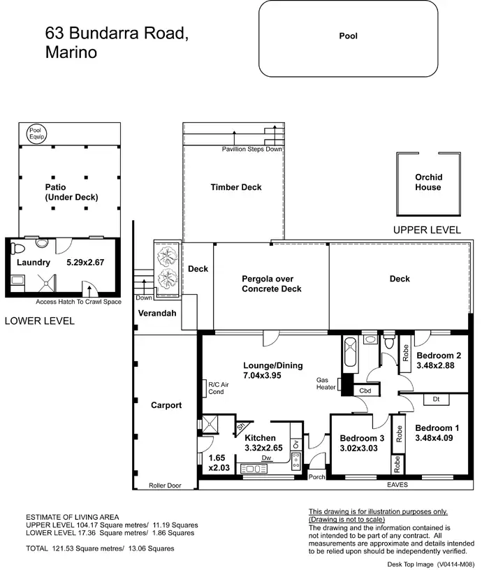 Floorplan of Homely house listing, 63 BUNDARRA ROAD, Marino SA 5049