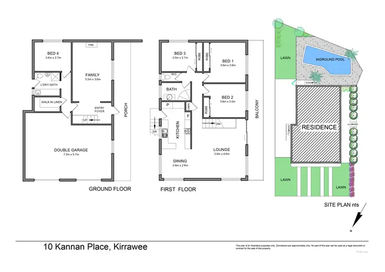 Floorplan of Homely house listing, 10 Kannan Place, Kirrawee NSW 2232