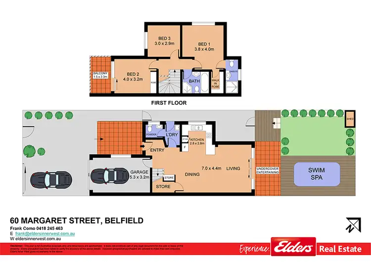Floorplan of Homely semi-detached listing, 60 Margaret Street, Belfield NSW 2191