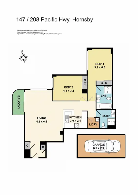 Floorplan of Homely apartment listing, 147/208 Pacific Highway, Hornsby NSW 2077