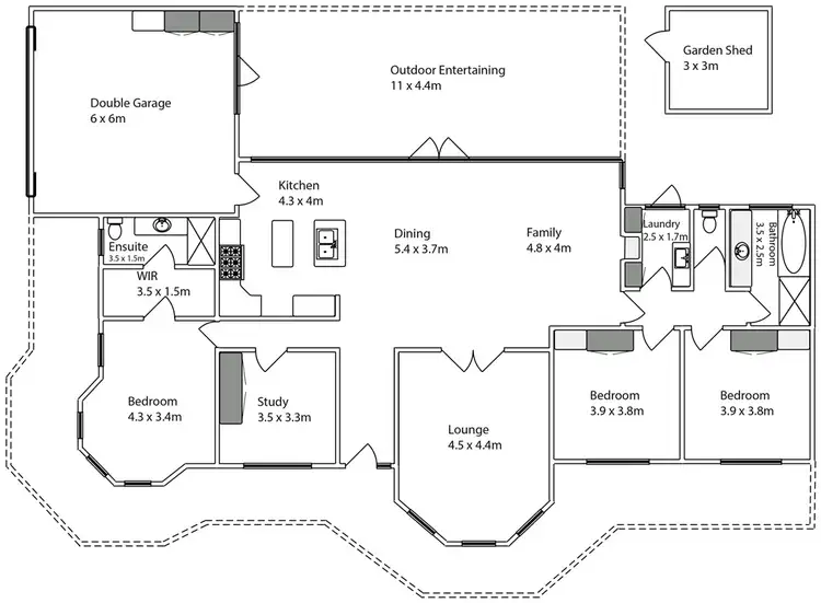 Floorplan of Homely house listing, 1 April Court, Irymple VIC 3498