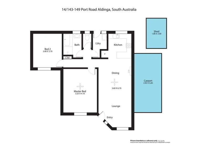 Floorplan of Homely unit listing, 14/143-149 Port Road, Aldinga SA 5173