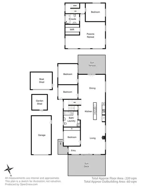 Floorplan of Homely house listing, 180 Coningham Road, Coningham TAS 7054