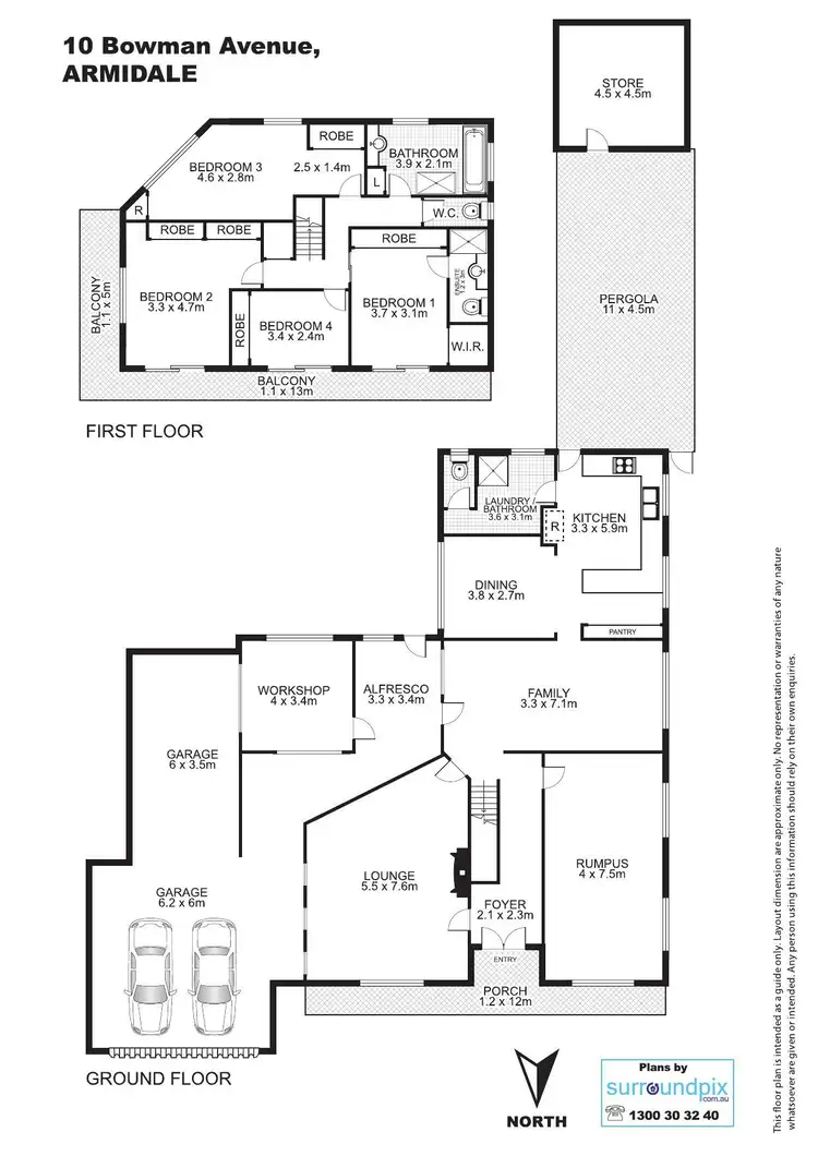 Floorplan of Homely house listing, 10 Bowman Avenue, Armidale NSW 2350