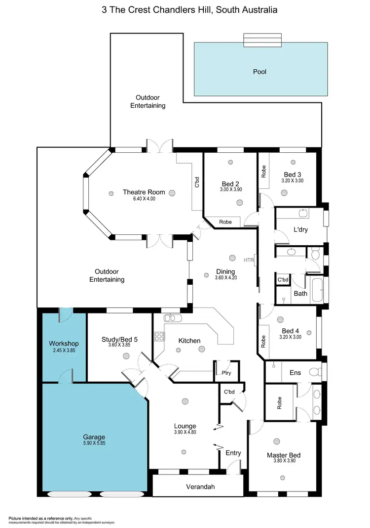 Floorplan of Homely house listing, 3 The Crest, Chandlers Hill SA 5159