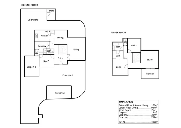 Floorplan of Homely townhouse listing, 1/186 Labouchere Road, Como WA 6152