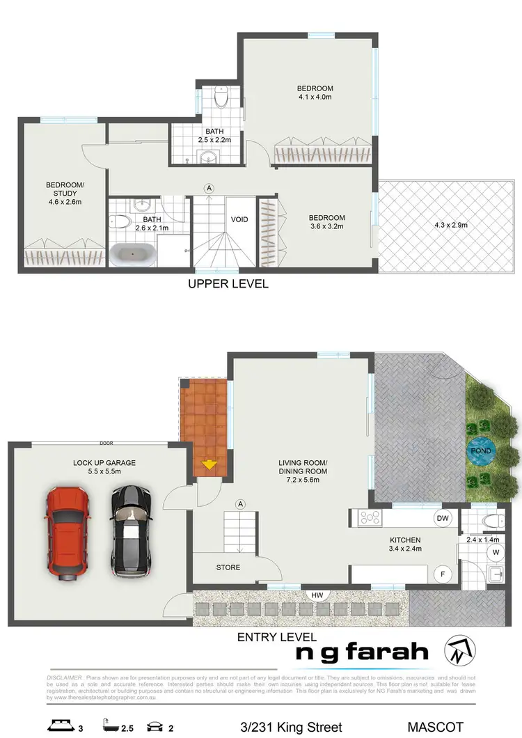 Floorplan of Homely townhouse listing, 3/231 King Street, Mascot NSW 2020