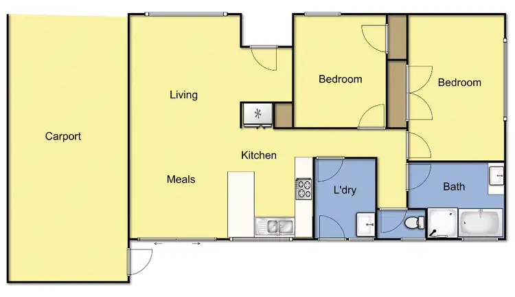 Floorplan of Homely unit listing, 2/49 Cameron Crescent, Lara VIC 3212