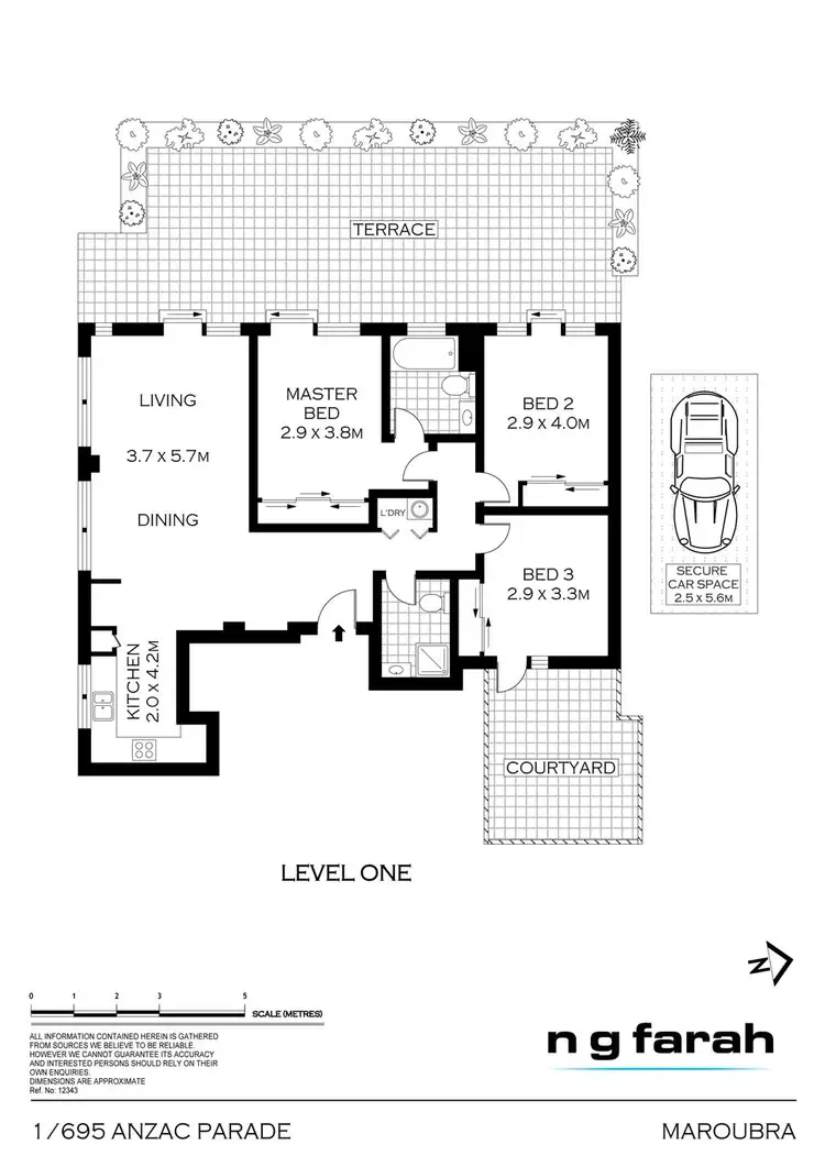 Floorplan of Homely apartment listing, 1/695 Anzac Parade, Maroubra NSW 2035