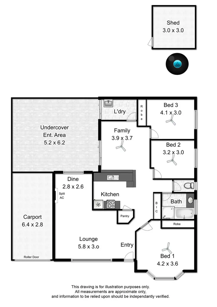 Floorplan of Homely house listing, 3 Cameron Road, Aldinga Beach SA 5173