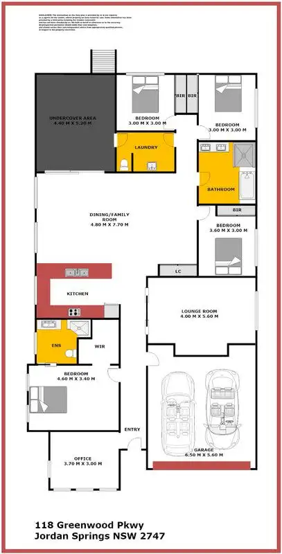 Floorplan of Homely house listing, 118 Greenwood Parkway, Jordan Springs NSW 2747