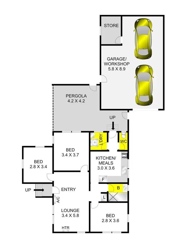 Floorplan of Homely house listing, 4 Detroit Crescent, Corio VIC 3214