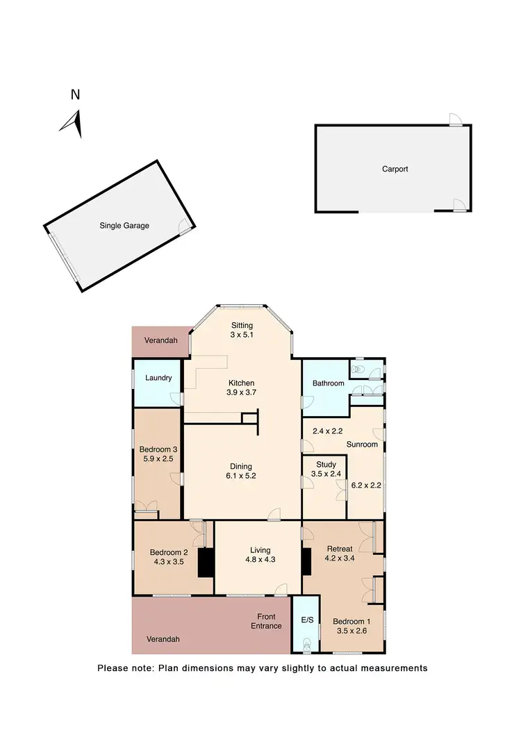 Floorplan of Homely house listing, 13 Yendon - Egerton Road, Yendon VIC 3352