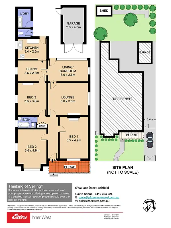 Floorplan of Homely house listing, 6 Wallace Street, Ashfield NSW 2131