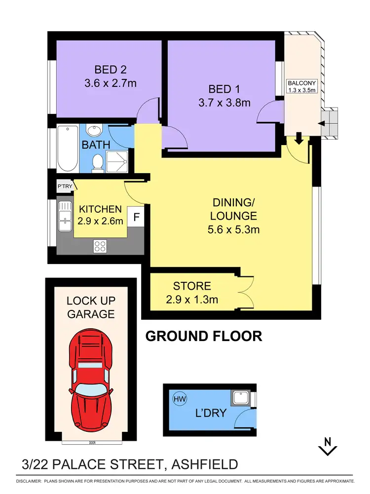 Floorplan of Homely apartment listing, 3/22 Palace Street, Ashfield NSW 2131