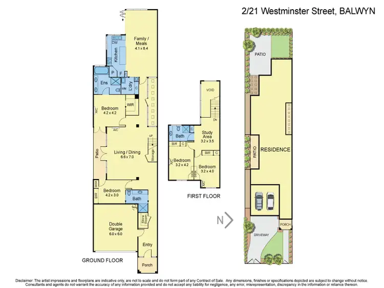 Floorplan of Homely townhouse listing, 2/21 Westminster Street, Balwyn VIC 3103