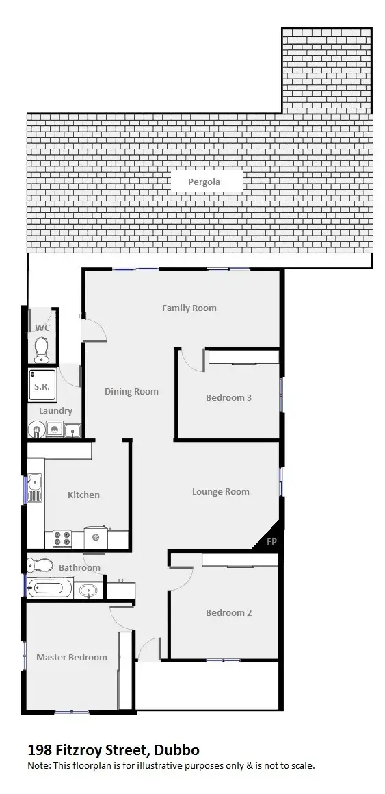Floorplan of Homely house listing, 198 Fitzroy Street, Dubbo NSW 2830