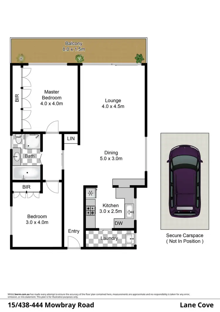 Floorplan of Homely apartment listing, 15/438-444 Mowbray Road, Lane Cove NSW 2066
