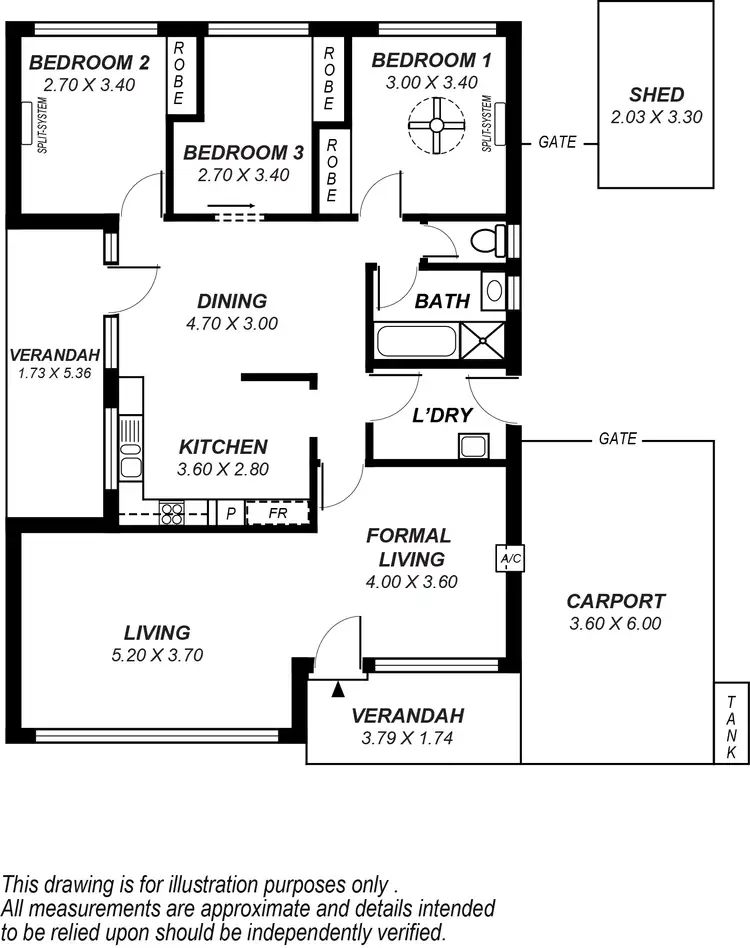 Floorplan of Homely house listing, 20 Frank Street, Para Hills SA 5096