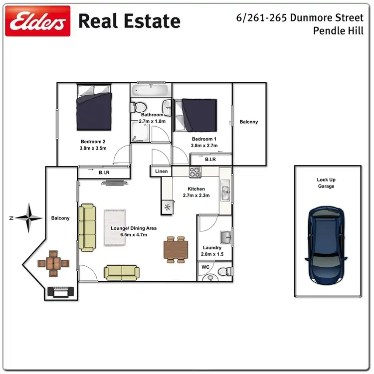 Floorplan of Homely unit listing, 6/261-265 Dunmore Street, Pendle Hill NSW 2145