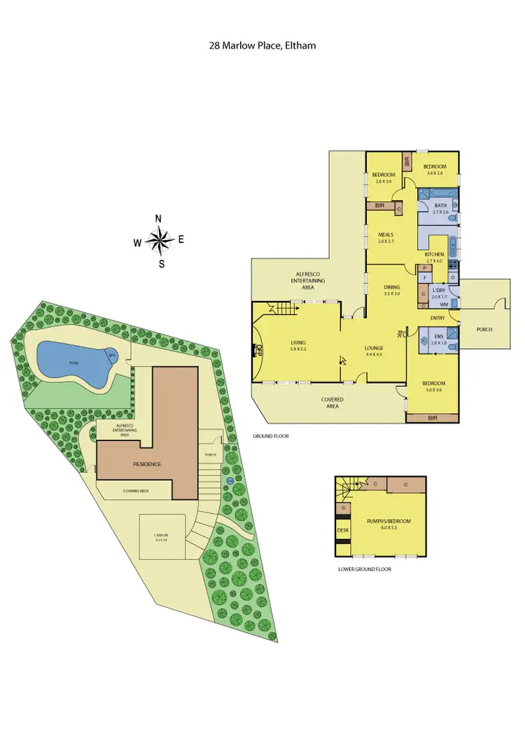 Floorplan of Homely house listing, 28 Marlow Place, Eltham VIC 3095