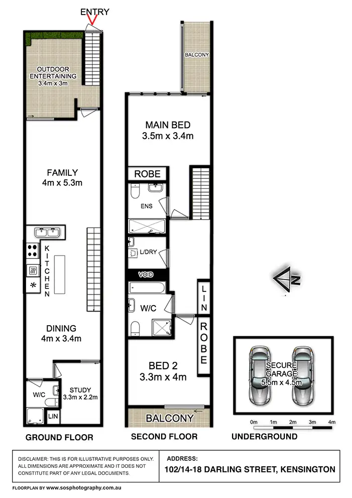 Floorplan of Homely unit listing, 102/14-18 Darling Street, Kensington NSW 2033