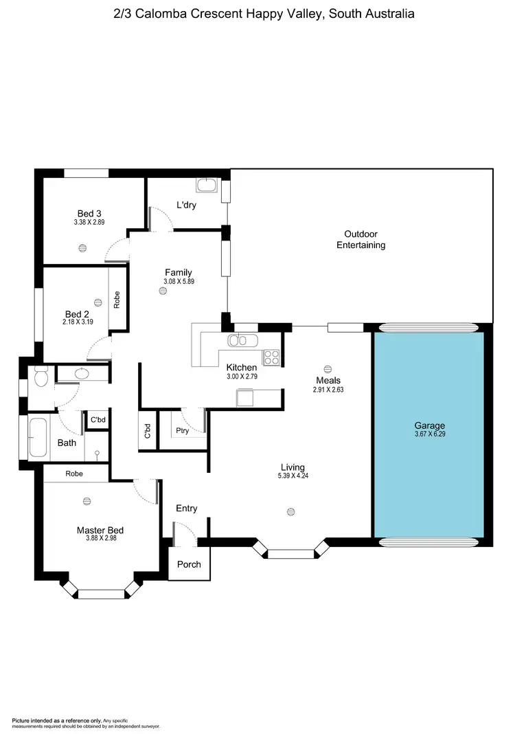 Floorplan of Homely house listing, 2/3 Calomba Crescent, Happy Valley SA 5159