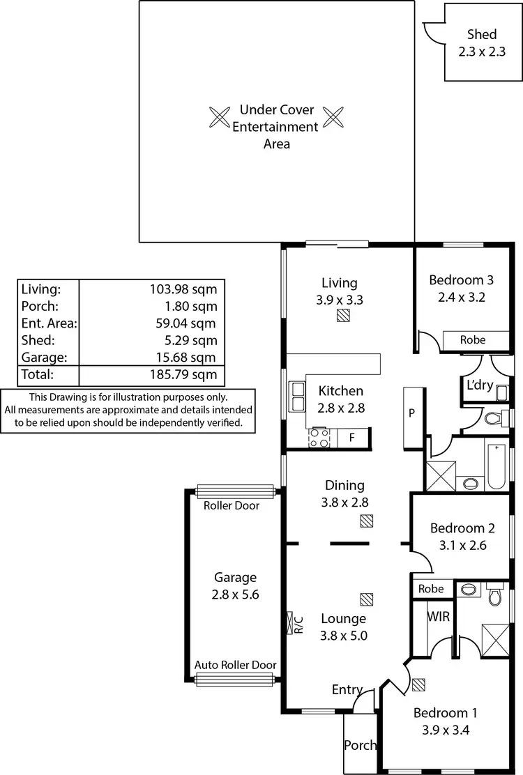 Floorplan of Homely house listing, 3 Airdrie Avenue, Parafield Gardens SA 5107