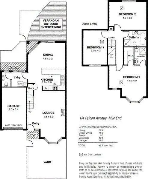 Floorplan of Homely townhouse listing, 1/4 Falcon Ave, Mile End SA 5031