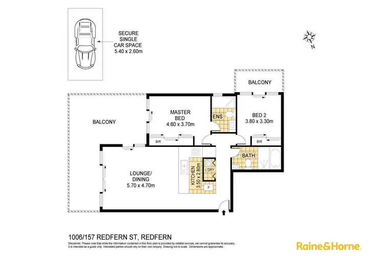 Floorplan of Homely apartment listing, 10.06/157-161 Redfern Street, Redfern NSW 2016