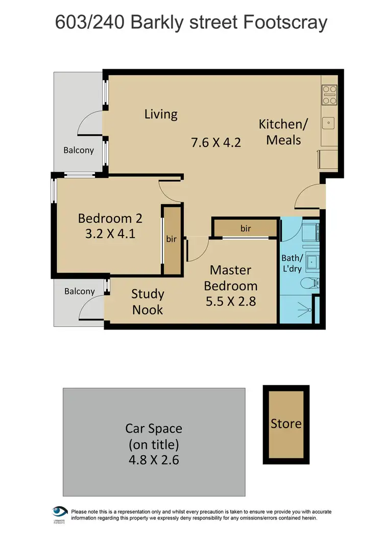 Floorplan of Homely other listing, 603/240 Barkly Street, Footscray VIC 3011