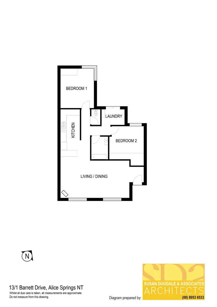 Floorplan of Homely unit listing, 13/3 Barrett Drive - Floreat Village, Alice Springs NT 870
