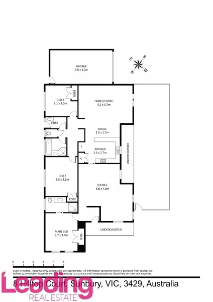 Floorplan of Homely house listing, 8 Hilltop Court, Sunbury VIC 3429
