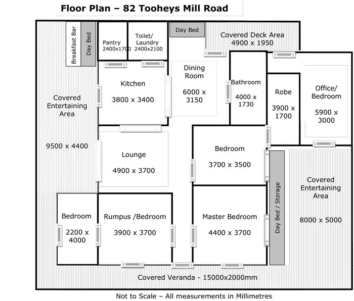 Floorplan of Homely rural property listing, # 82 Tooheys Mill Road, Fernleigh NSW 2479