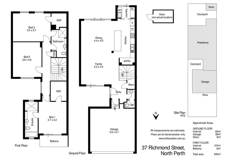 Floorplan of Homely house listing, 37 Richmond Street, North Perth WA 6006