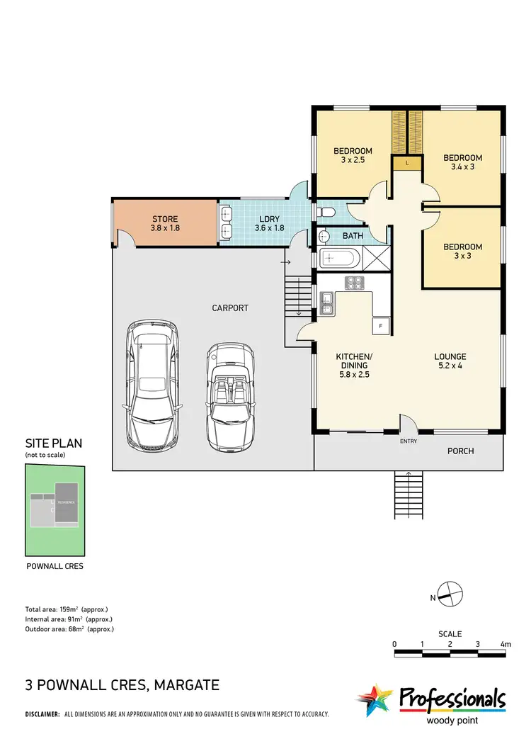 Floorplan of Homely house listing, 3 Pownall Crescent, Margate QLD 4019