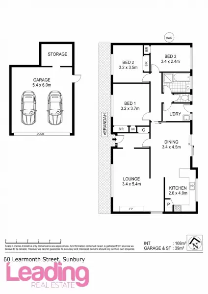 Floorplan of Homely house listing, 60 Learmonth Street, Sunbury VIC 3429