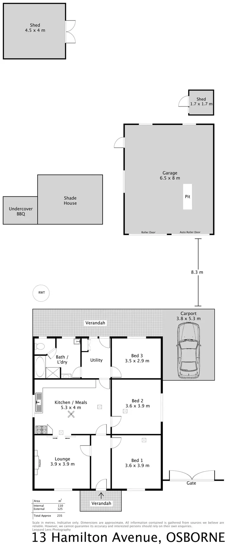 Floorplan of Homely house listing, 13 Hamilton Avenue, Osborne SA 5017