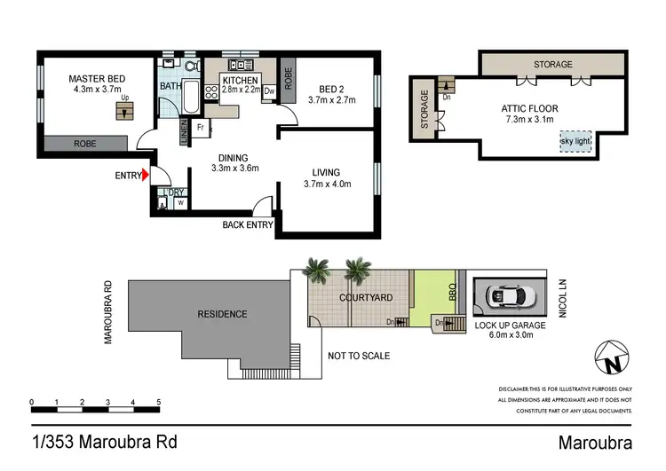 Floorplan of Homely unit listing, 1/353 Maroubra Road, Maroubra NSW 2035