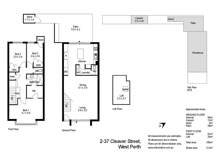 Floorplan of Homely townhouse listing, 2/37 Cleaver Street, West Perth WA 6005