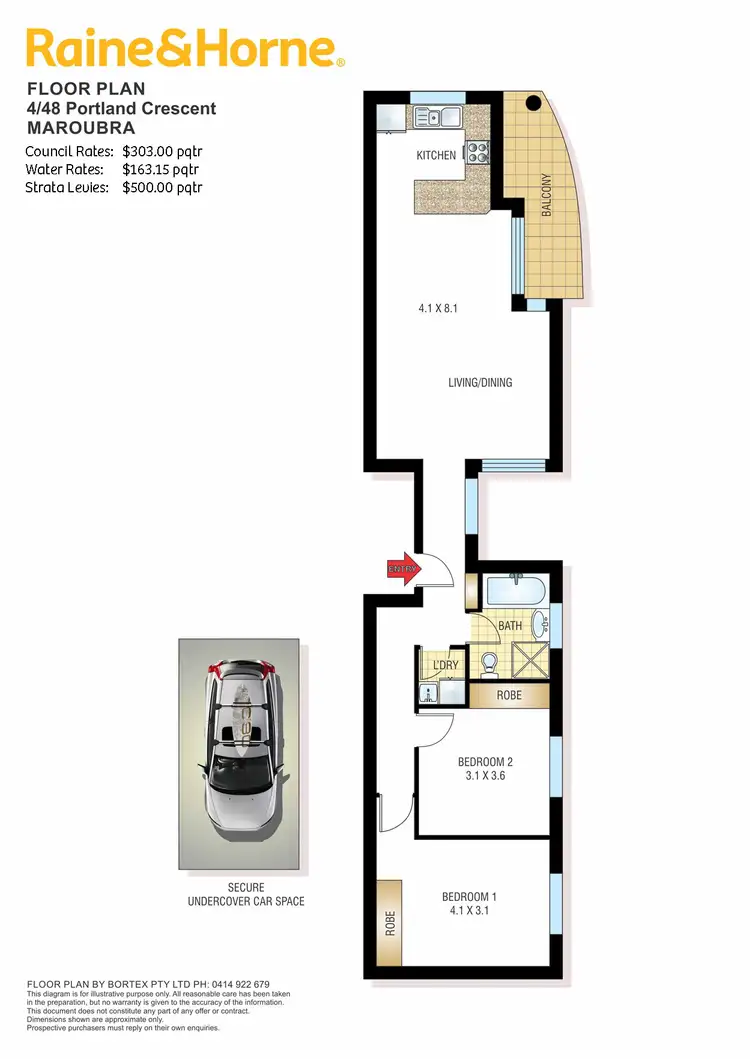 Floorplan of Homely apartment listing, 4/48 Portland Crescent, Maroubra NSW 2035